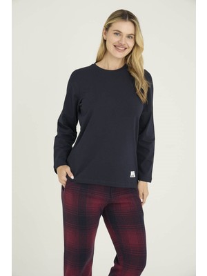 Kly Kadın Bisiklet Yaka Pijama Takımı Şık Tasarım Konforlu