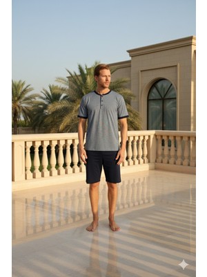 Kly Yeni Sezon 2026 Erkek Midi Yaka Lüx Tasarım Şortlu Takım