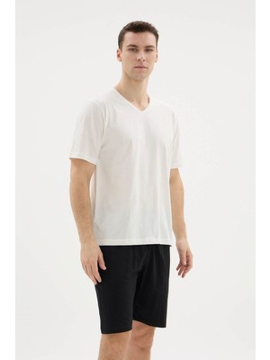 Kly %100 Pamuk Yeni Erkek Şık Tasarım Şortlu Takım