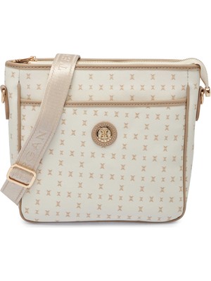 Tergan Bej Print Kadın Çapraz Askılı Çanta - S26Y1PR09128-U4A