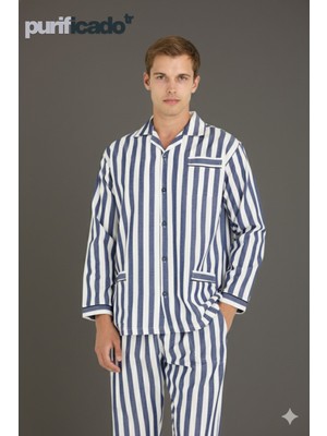 Kly Old School Erkek Çizgi Desenli Lüx Konforlu Pijama Takımı