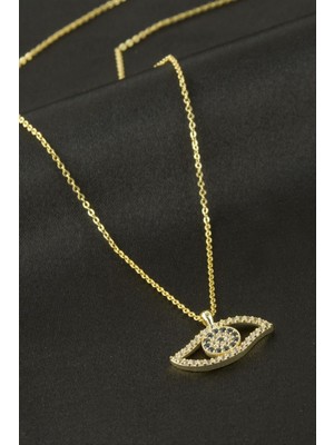 Zero Land Storozde Göz Zirkon Taşlı Kolye - Sarı