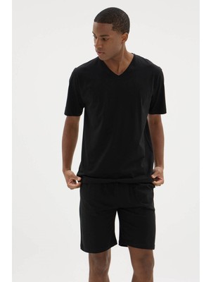 Kly %100 Pamuk Yeni Erkek Şık Tasarım Şortlu Takım