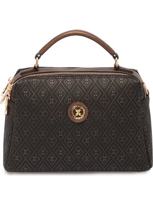 Tergan Bronz Print Kadın El Çantası - S26Y1PR09182-R7P