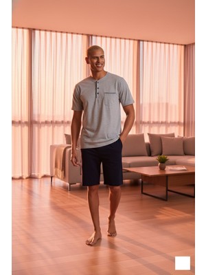 Kly Yeni Sezon Yazlık Düğme Yakalı Lüx Tasarım Pijama Takımı