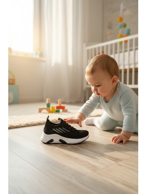 Enoch Kilitli Esnek Bağcık Sistemli ve Örgü Dokulu Çocuk Spor Ayakkabı