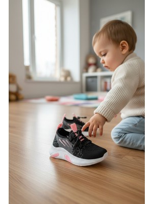 Enoch Kilitli Esnek Bağcık Sistemli ve Örgü Dokulu Çocuk Spor Ayakkabı