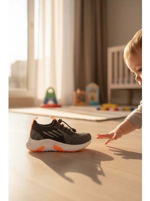 Enoch Kilitli Esnek Bağcık Sistemli ve Örgü Dokulu Çocuk Spor Ayakkabı