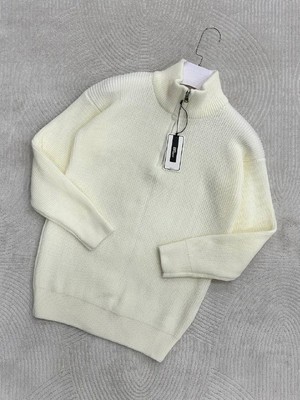 More Black Comfort Regular Fit Rahat Kalıp Fermuarlı Dik Yaka Basic Düz Sweatshirt