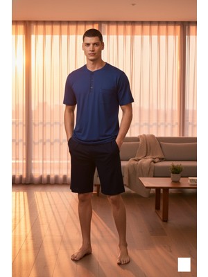 Kly Yeni Sezon Yazlık Düğme Yakalı Lüx Tasarım Pijama Takımı