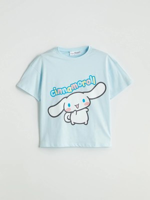 Lc Waikiki Yeni Sezon Bisiklet Yaka Cinnamoroll Baskılı Kız Çocuk Pijama Üst