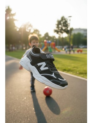 Enoch Çocuk Spor Ayakkabı Cırtlı ve Bağcıklı Ortopedik Model