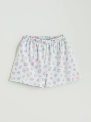 Lc Waikiki Yeni Sezon Beli Lastikli Baskılı Kız Çocuk Pijama Şort