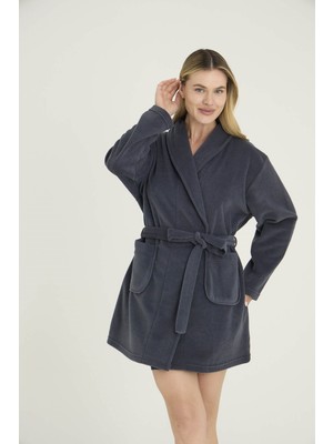 Kly Kadın Sabahlık Düz Polyester Şık Tasarım