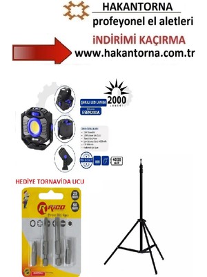 ALWAYSSPEED Ht-Arm Şarjlı LED Lamba Fener Işıldak Kampçı Tamirci Lambası 2000 Lümen ESEN200A