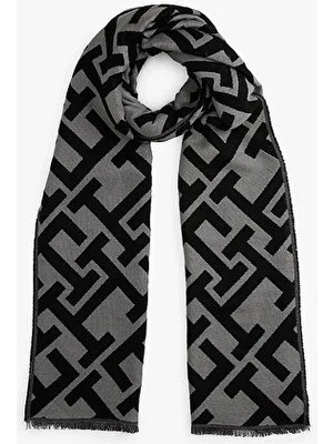 Tommy Hilfiger Kadın Th Monogram Heavy Şal