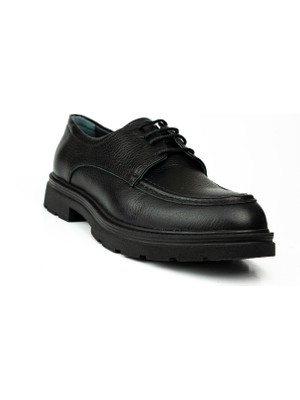 Marutti 162 Siyah Deri Saraçlı Erkek Klasik Ayakkabı