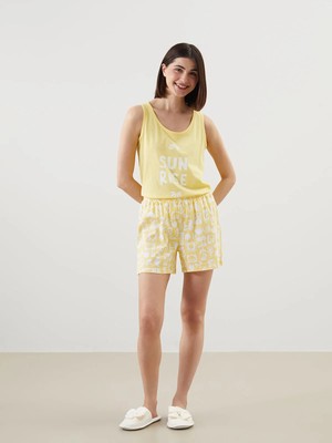 Lc Waikiki Yeni Sezon Beli Lastikli Desenli Kadın Şort Pijama Altı