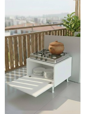 modilayn Atlas Kapaklı Dış Mekan Mutfak Alt Modülü (60X45,6X48 Cm)