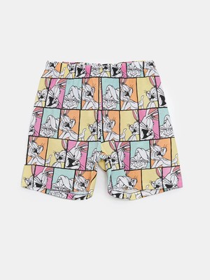 Lc Waikiki Yeni Sezon Beli Lastikli Bugs Bunny Baskılı Kız Çocuk Pijama Şort