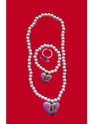 Monicatime Barby Çocuk Set (Kolye+Bileklik+Yüzük)