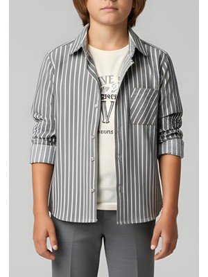 Alg ERKEK ÇOCUK GÖMLEK - TİŞÖRT 2 PARÇALI TAKIM