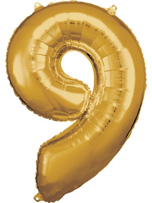İKM Rakam Folyo Balon 40INÇ Altın -9-