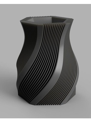 Modern Dekoratif Spiral Vazo | 3D Baskı Pla Şık Tasarım Masaüstü Çiçeklik