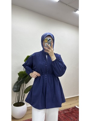 Moonsc Kadın Nervürlü Tesettür Gömlek