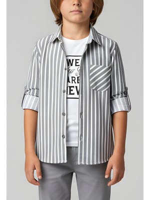 Alg ERKEK ÇOCUK GÖMLEK - TİŞÖRT 2 PARÇALI TAKIM