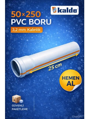 Kalde 50X250 Pvc Boru