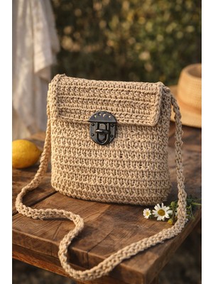 Versein Atelier El Yapımı Örgü Hasır Çanta