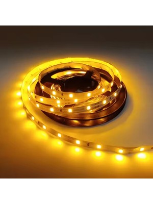 PINUKS Şerit LED Dış Mekan 5050 24V 5mt 3 Çipli M/60 300 LED Turuncu-Amber Oto Aksesuar Premium