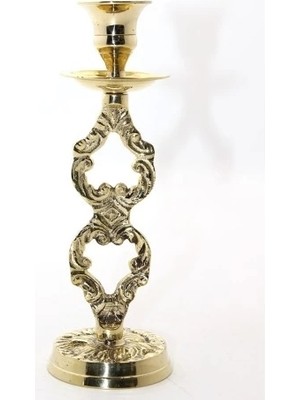 K-Yonlineticaret Tekli Pirinç Şamdan Model 4