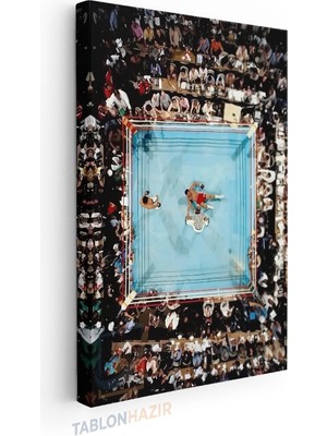 Tablonhazır Dikey Kanvas Tablo Motivasyon Tablosu Spor Fitness 4 Spor Fitness Gym Salon Duvar Tablosu