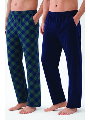 Koza İç Giyim Erkek Pamuklu 2'li Tek Alt Pijama