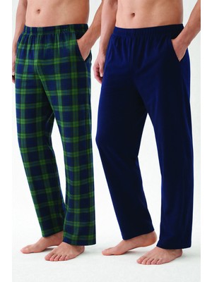 Koza İç Giyim Erkek Pamuklu 2'li Tek Alt Pijama