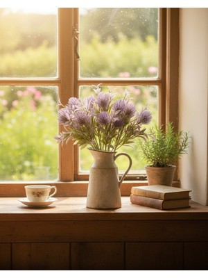 Yasima Yapay Mor Dikenli Dal Yeşillik Bitki Ev Dekorasyon Önerisi