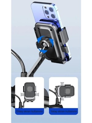 360° Dikiz Aynası Bisiklet Motosiklet Telefon Tutucu