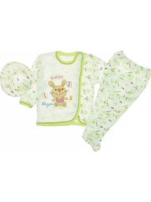 Şapkalı Ikili Takım(Tavşan Figürlü Hayvan Desenli)