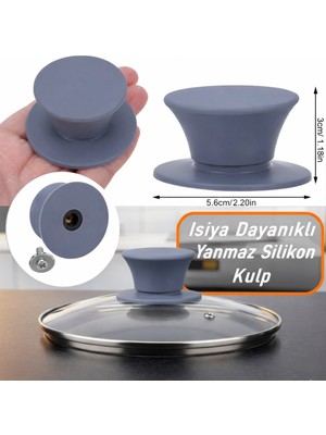 Neler Geldi Neler Silikon Yanmaz Yakmaz Universal Cam Tencere Kapağı Kulpu 1 Adet Tencere Tepesi Kapak Tutacağı Kulp