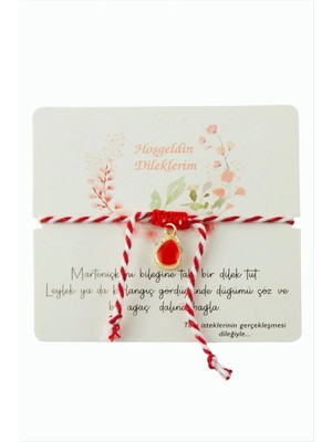 Zenvia Damla Taşlı Marteniçka Ip Bileklik ZNVBJTR-23577