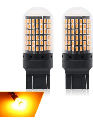 PINUKS Ampul T20 1016 Dipsiz  12V 144 LED Mercekli Turuncu   ( 002287 ) Oto Aksesuar Premium
