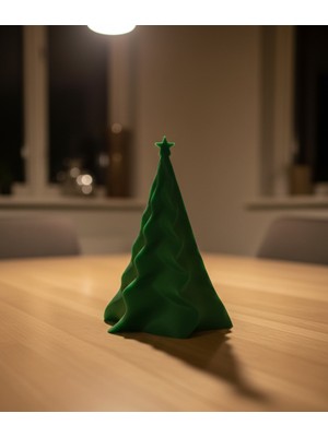 Mini Yılbaşı Ağacı – 12 cm Yeşil | 3D Baskı Pla Dekoratif Obje