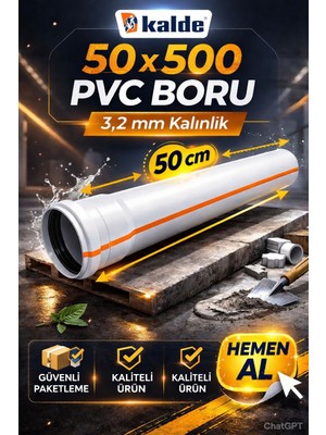 Kalde 50X500 Pvc Boru
