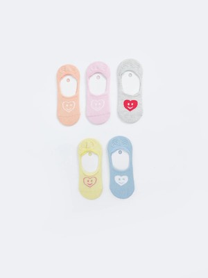 Lc Waikiki Yeni Sezon Desenli Kız Çocuk Babet Çorap 5'li