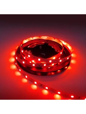 PINUKS Şerit LED Dış Mekan 5050 12V 5mt 3 Çipli M/60 300 LED Kırmızı Oto Aksesuar Premium