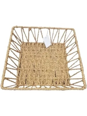 K-Yonlineticaret Doğal Örgü Kare Sepet