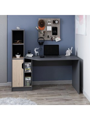 Homeizi Viora Çalışma Masası - Antrasit/derin Sepet