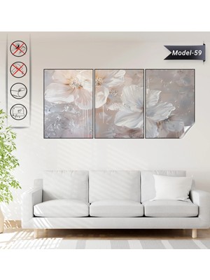 Akıllı Kağıt Statik Tutunma Özellikli Tablo - Poster Çiçek (Model- 59)
